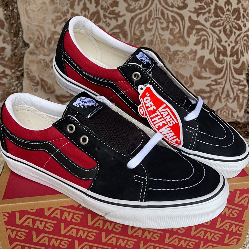 Vans Sk8-Low Leather black/chili pepper WMNS - Picture 2 of 16